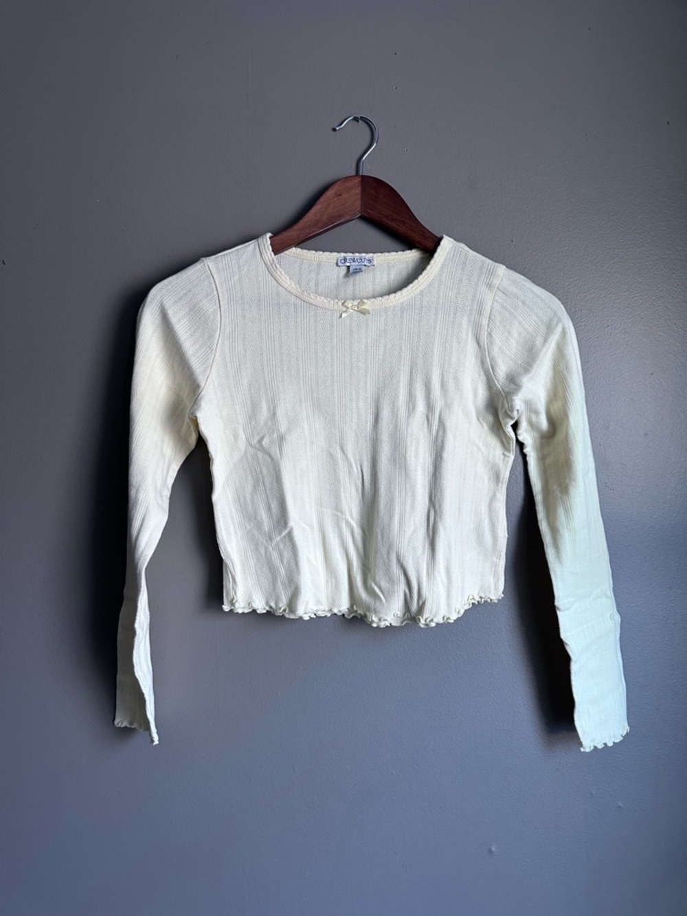 J.Crew Girls Long Sleeve Crewneck Top – Size Large 10–11